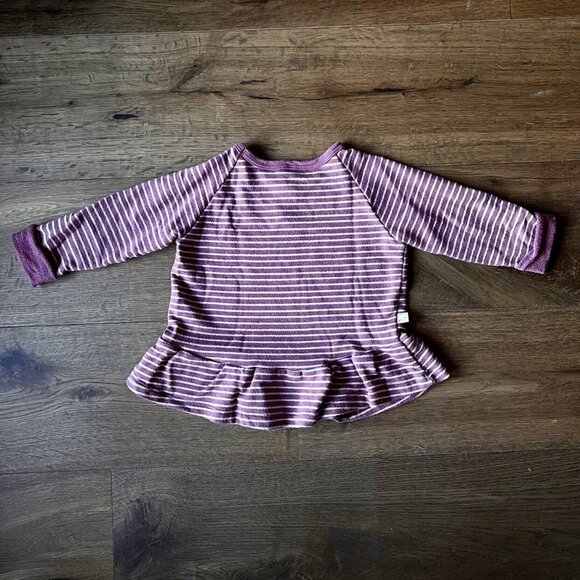 Childhoods Sangria Stripe Peplum Crew - Picture 4 of 4